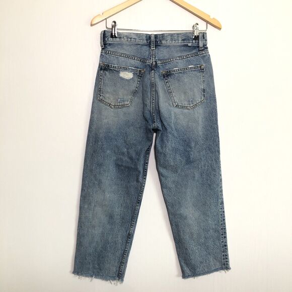 BOYISH The Tommy Jeans Womens 26 Blue Stonewash Stretch Button Fly High Waist - Picture 8 of 15